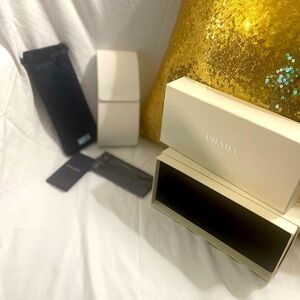 Prada Sunglasses Case in Box White/ extra cloth case, booklet cleaning cloth